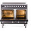 Cuisinière à induction ILVE Professional Plus II 40 pouces avec 6 éléments à induction (porte vitrée)-1215031280