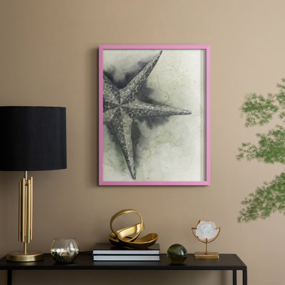 «Found Starfish I», reproduction encadrée - bois massif