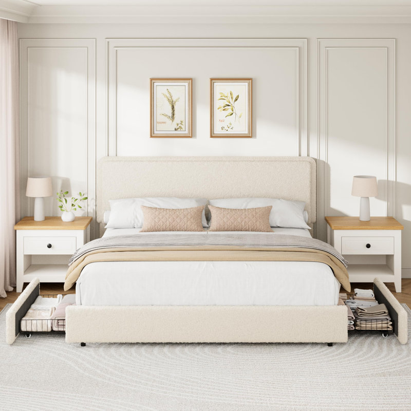 Lit plateforme Teddy, Lit double