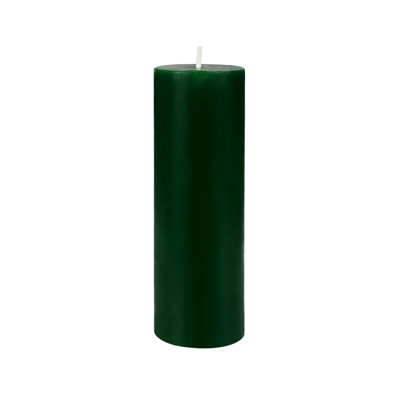 6 Inch Hunter Green Pillar Candle