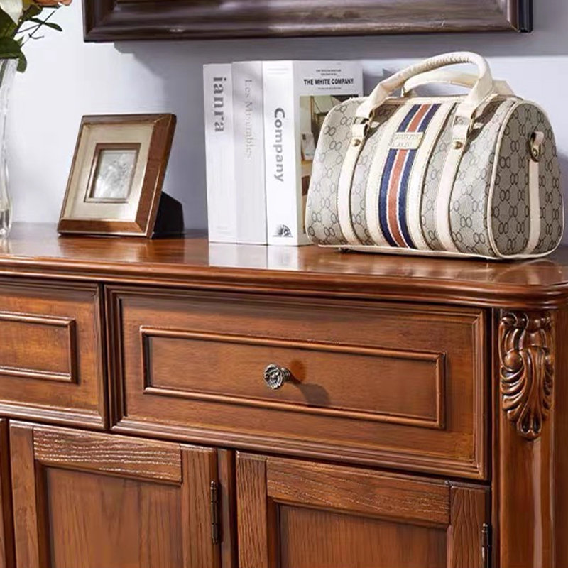 Light-walnut Solid Wood Shoe Storage Bench, Light Walnut