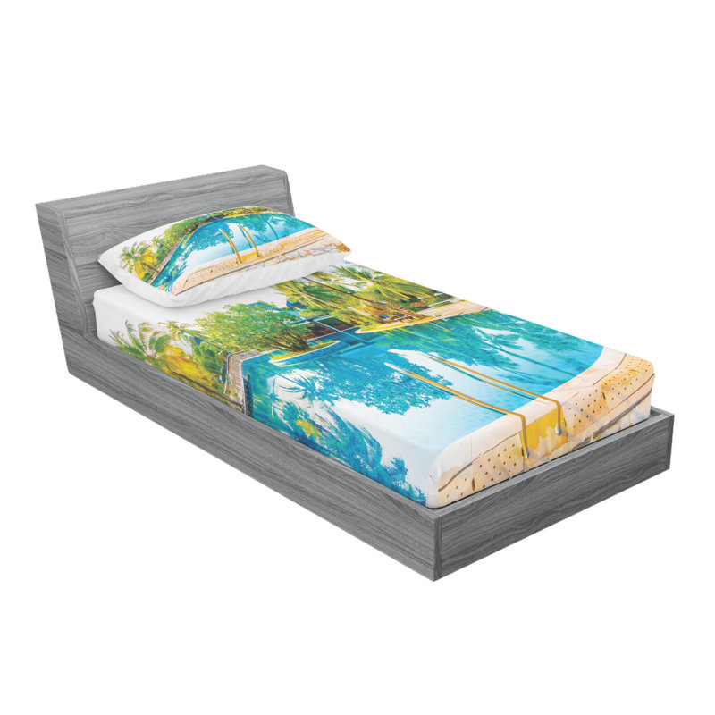 Microfiber Sheet Set, Twin Sheet Set with Fitted Sheet