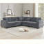 Ensemble de canapé modulaire surdimensionné surdimensionné, canapé en L, velours côtelé, rembourré, assise profonde, 5 places, 5 coussins décoratifs et 6 coussins de dossier, salon, appartement-107197625