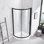 Breeze 32.68'' W 76.97'' H Framed Round Reversible Shower Kit