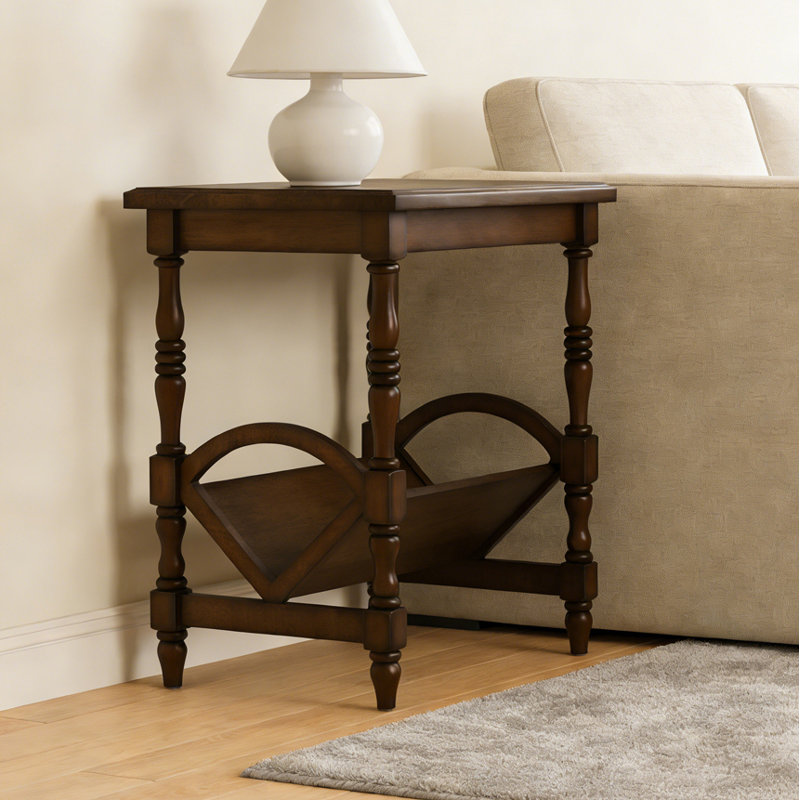 Table d'appoint en bois, Marron foncé