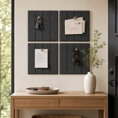 Acoustic Panels 12-Pack Soundproof Wall Panels 12"X12"X0.4" Decorative Bulletin Board & Message Board for Wall Decor, Pin Board & Cork Board Alternative for Bedroom, Office, Studio