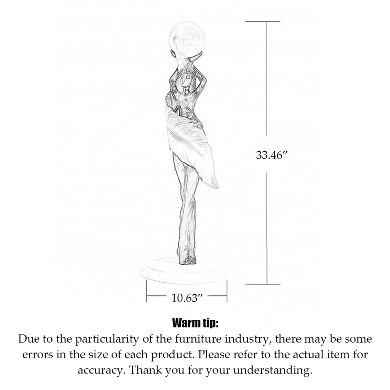 Simple and Modern Resin and Wood Floor Lamp, Black