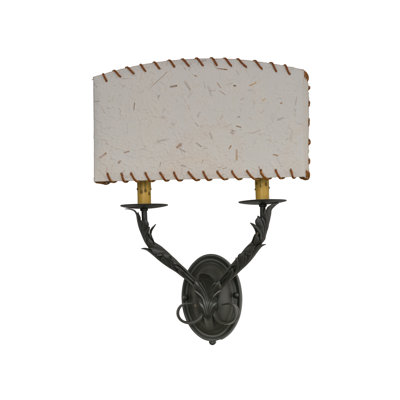 Rustic Lodge Candle Wall Light