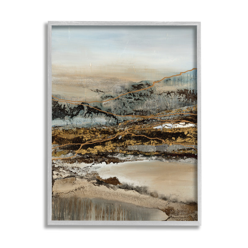 «Abstract Snowy Mountain Range» par Ruth Fromstein - impression, H 14 po x l 11 po, Estampe numérique Farmhouse