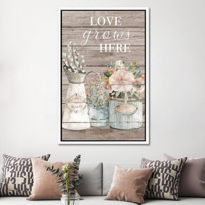 Love Grows Here by Carol Robinson - Print on Canvas