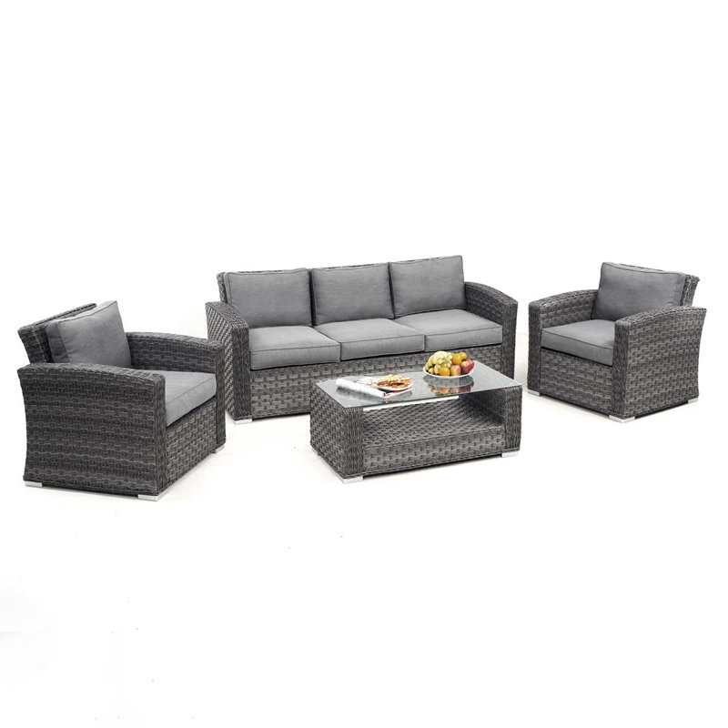 Blaisdell 3 Seat Rattan Sofa Set