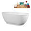 Baignoire autoportante 59 po avec plateau 59 "Streamline-101698925
