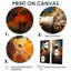 Buffalo Majestic Bison Collage - art mural sur toile brune-47657124-47657122-47657120