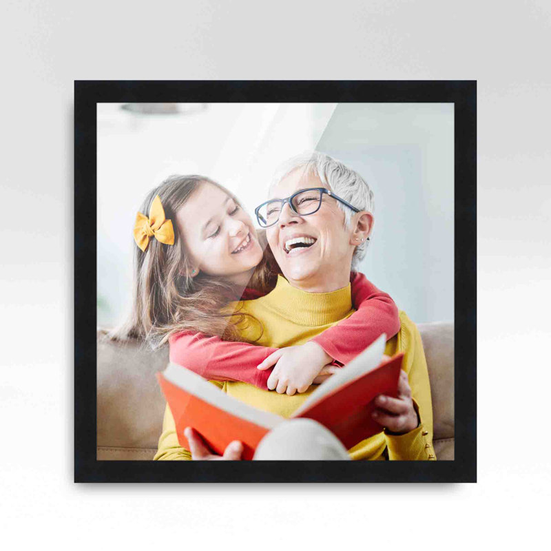 Cadre photo en bois noir, 10 po x 10 po