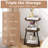 1 Pcs 3-tier Round Side Table With Metal Frame & Adjustable Foot Pads Nightstand-1982751736