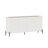 Abbey 2-Piece Modern 67" Sideboard and Décor Ribbed Tempered Glass Cabinet with Adjustable Shelves in Maple and Off White-756900440