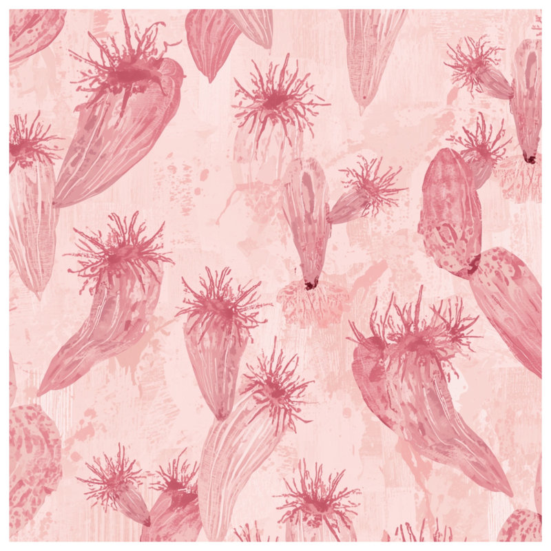 Tapis de bain rose avec cactus, L 24 po x L 17 po