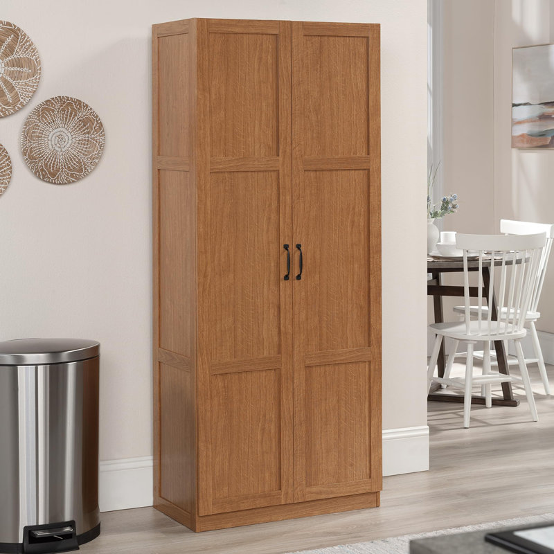 Storage Cabinet with Adjustable Shelves, Highland Oak