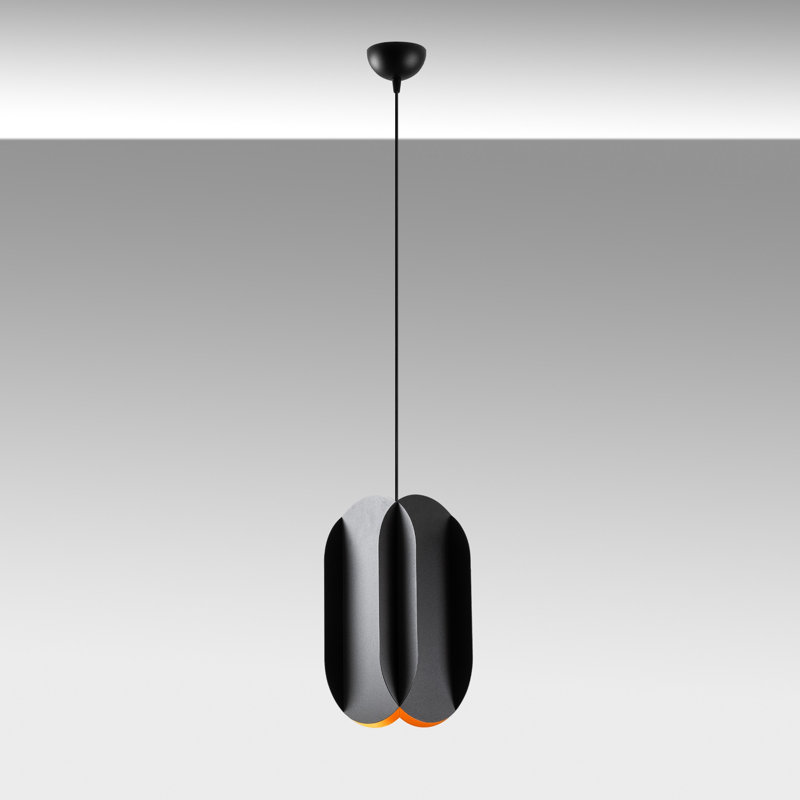 Lustre, Noir, H 7,87 po x l 7,87 po x P 15,75 po