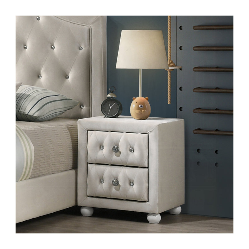 Table de chevet Reggie, Beige