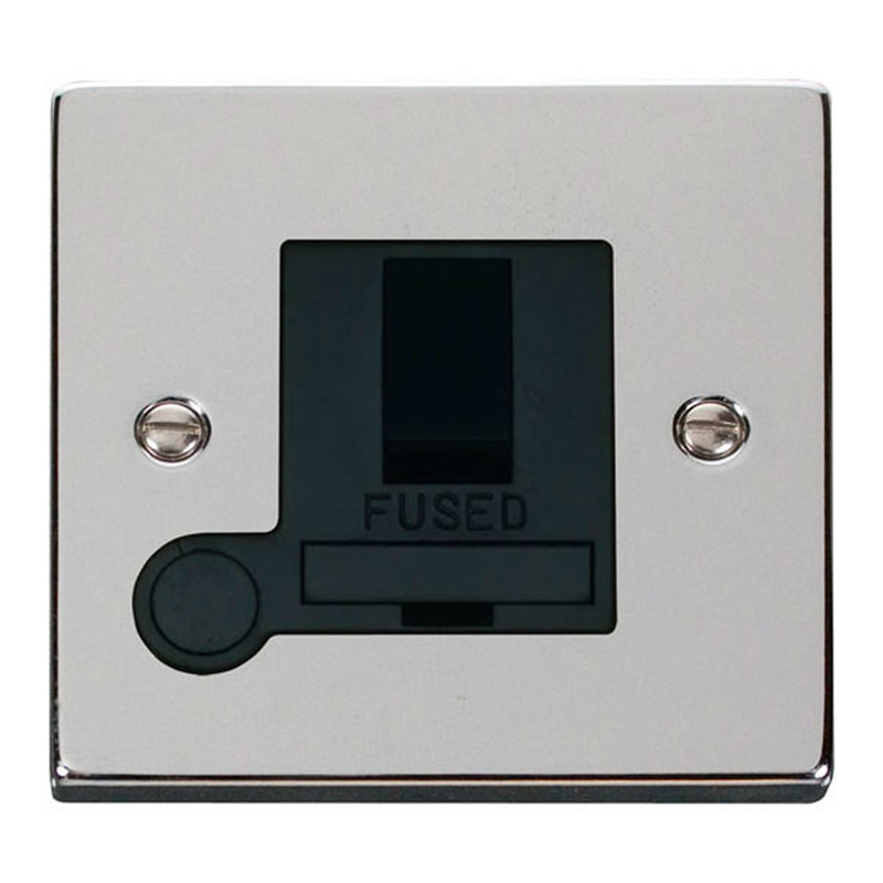 Polished Chrome 13A Fused Connection Unit Switched With Flex