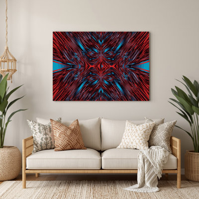 Op Art 10 Red Metal Wall Art