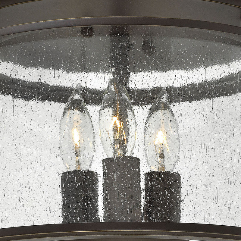 Plafonnier encastré 3 lumières 11,5 po, Bronze vieilli