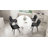 Heitger Tufted Wing Back Side Chair, Faux Leather Upholstered Dining Chair with Metal Legs-1356984077