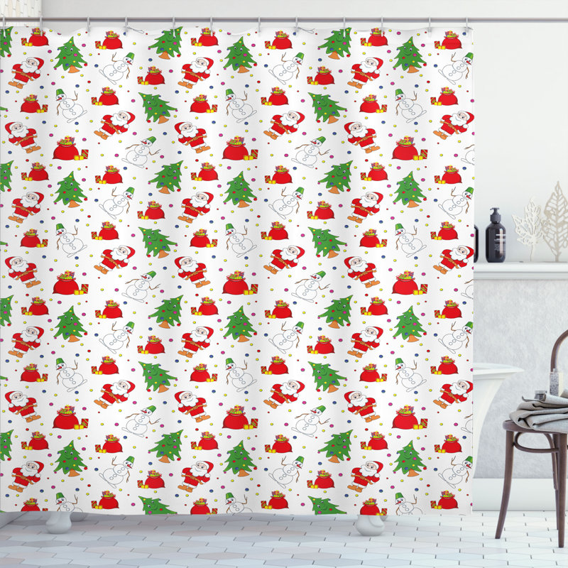Shower Curtain with Hooks Included, 75" H x 69" W