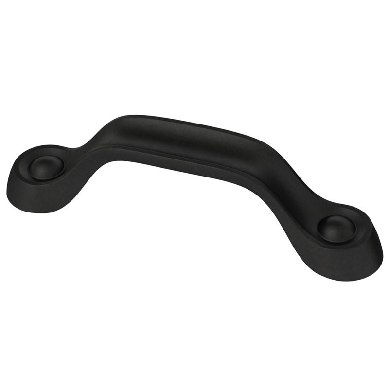 (Paquet de 5) Poignée de ferme simple de 3 po - noir mat