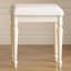 Meuble-lavabo extensible ivoire en bois massif