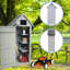 Remise de rangement extérieure en bois pour outils, 29,58 po x 20,19 po x 67,13 po, naturel, construction en bois massif, finition naturelle, jardinage et utilisation