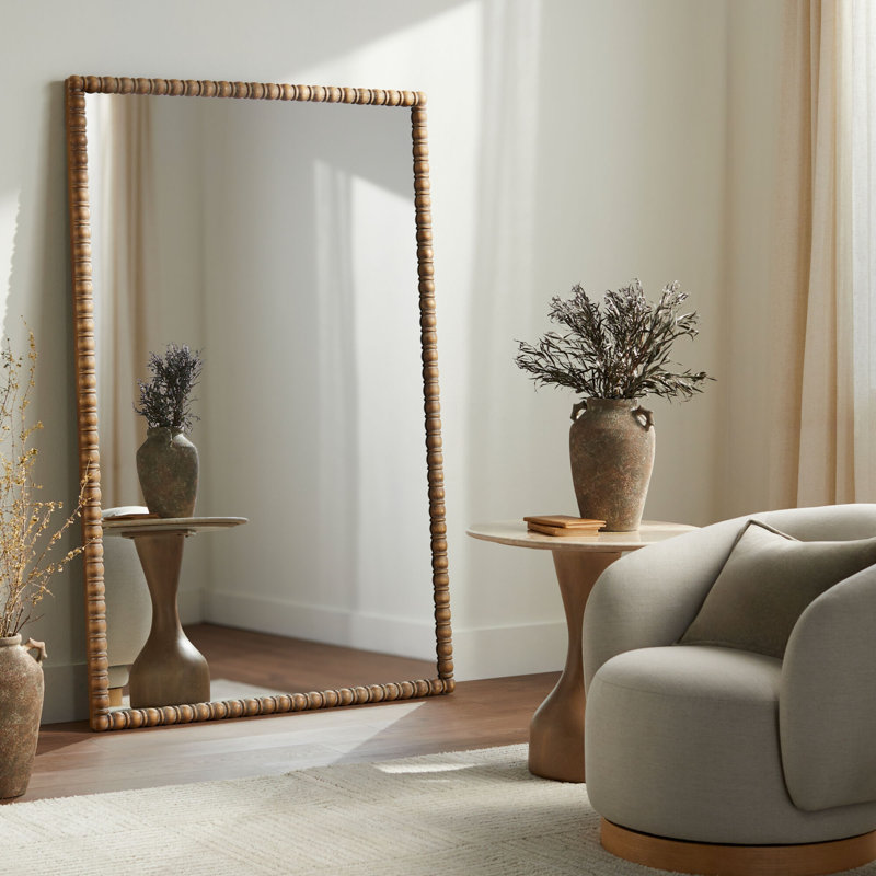 Miroir Galey Alix x Livabliss Karling Blair, 72 po x 47 po, Brun antique