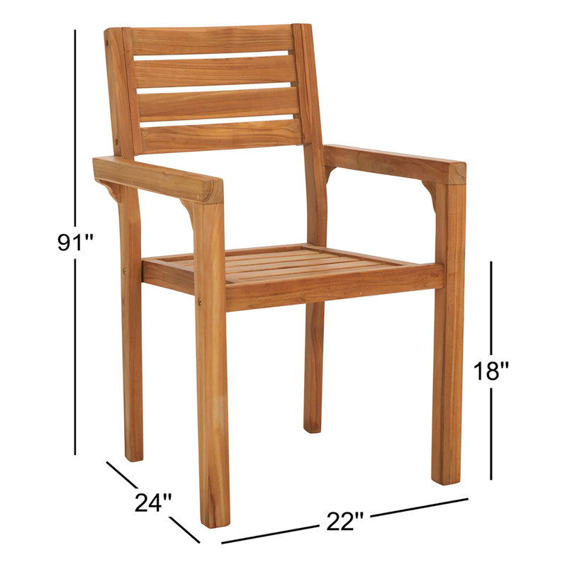 Leon Outdoor Teak Dining Armchair