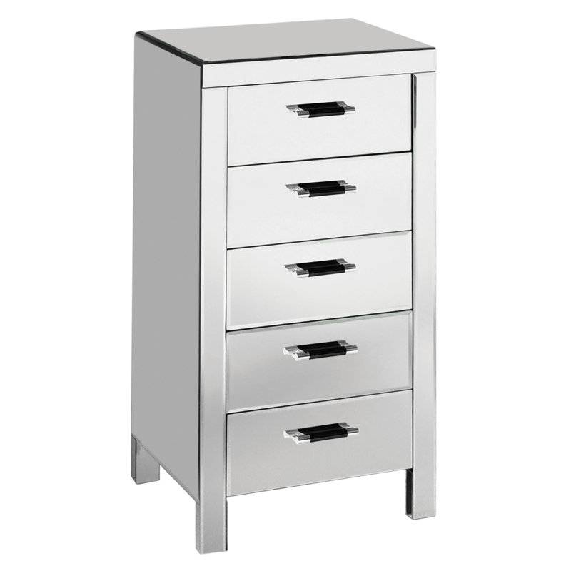Solid Wood 51cm W 5 - Drawer Chest of Drawers