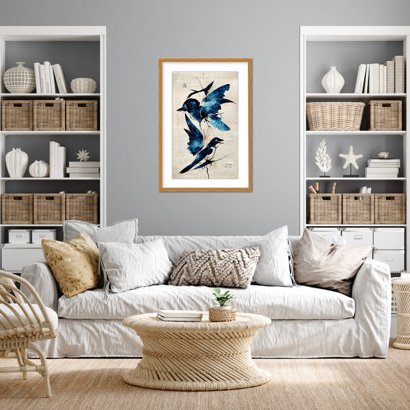 Nature Inspired Blue Birds, 24" H x 16" W