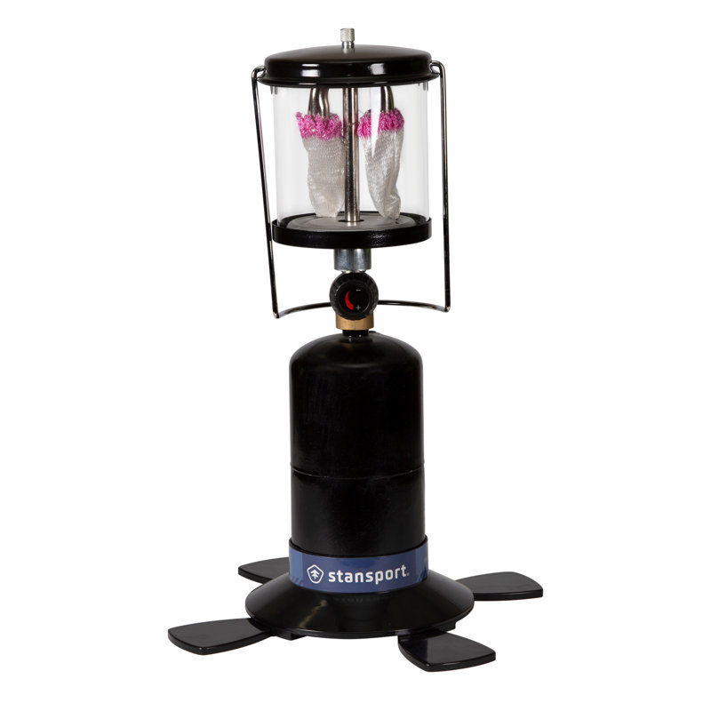 Stansport 9.75" Black Glass Double Mantle Lantern