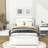 Twin Size Wood Platform Bed with Headboard-1033086958