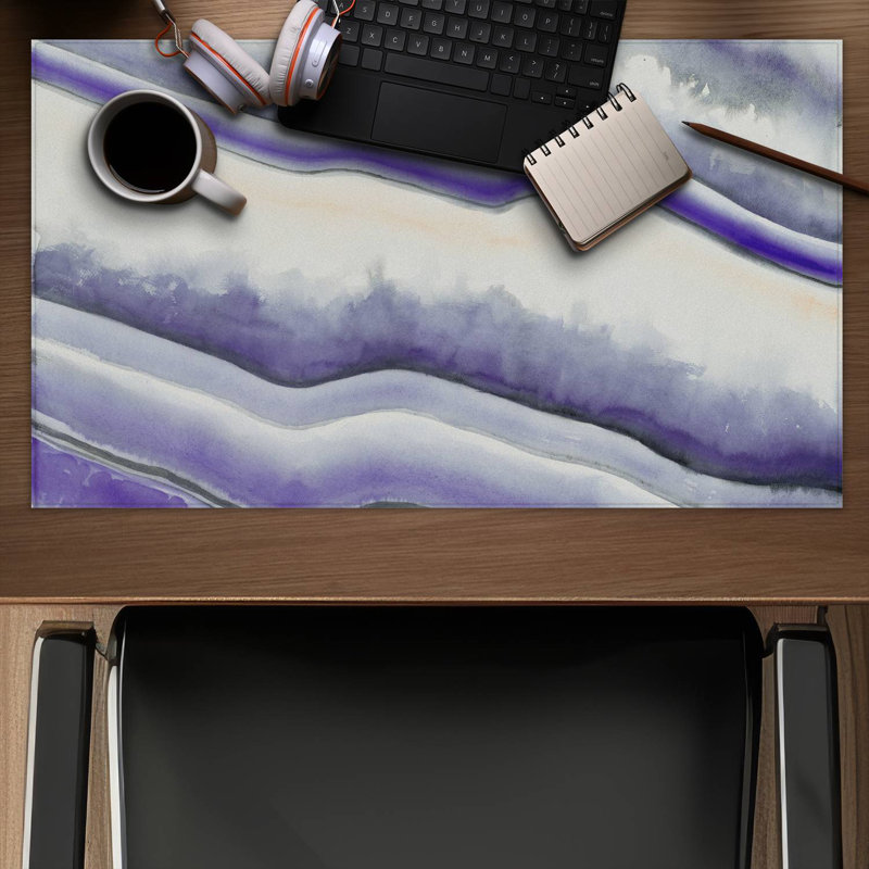 Purple geode - 14.00"x24.25" Desk mat