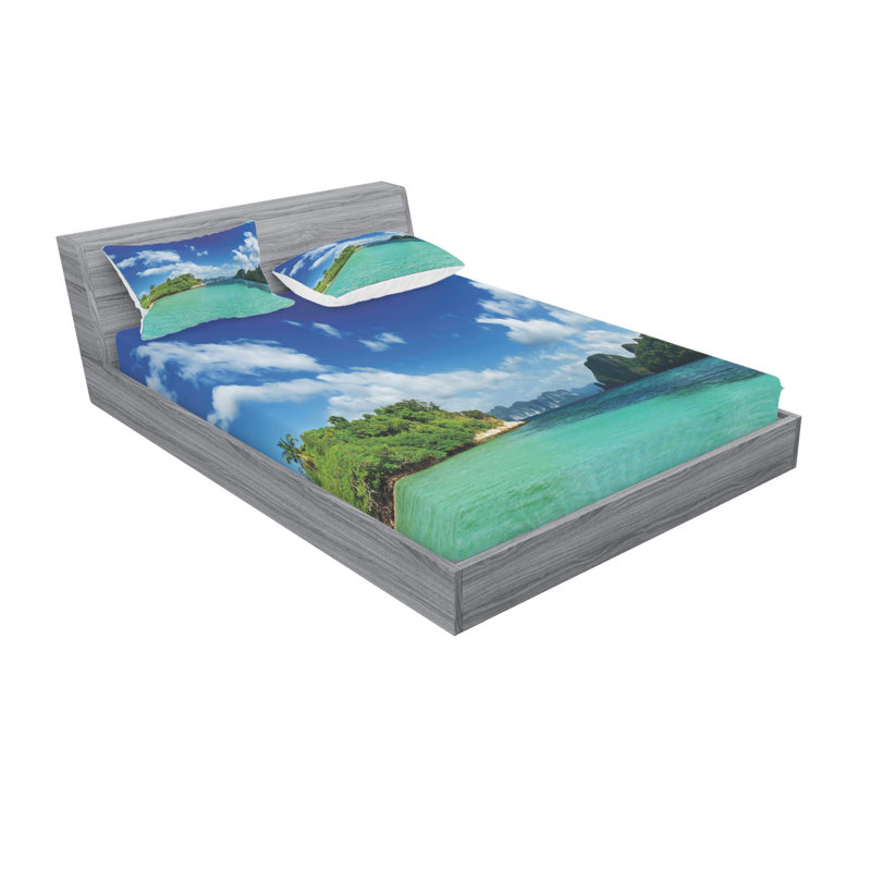 Microfiber Sheet Set, Queen Sheet Set with Fitted Sheet
