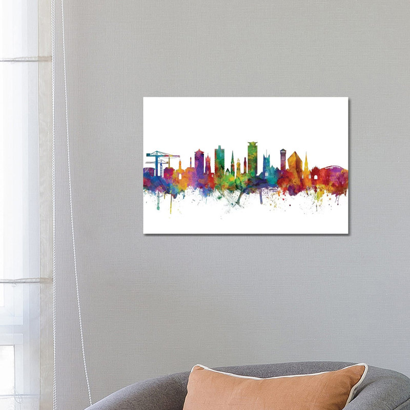 Plymouth, England Skyline by Michael Tompsett - Wrapped Canvas Gallery-Wrapped Canvas Giclée