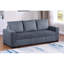 Lit gigogne convertible gris foncé en velours côtelé avec accoudoirs carrés, pieds en plastique et poignées pratiques, idéal pour un espace de vie principal, conception moderne, lit de 85 po de long, 32 po de large, 33 po de haut, pieds contemporains