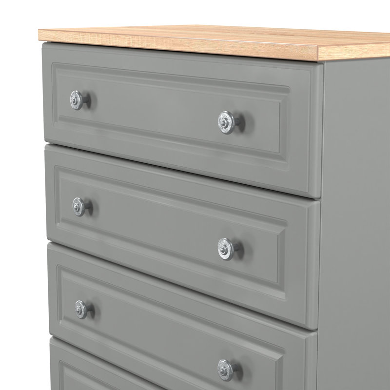 74cm W 5 - Drawer Chest of Drawers, Grey