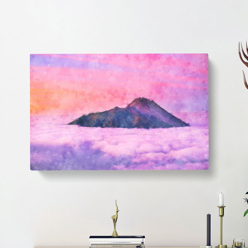 Mount Merapi In Indonesia - Wrapped Canvas, 35cm H x 50cm W x 3cm D