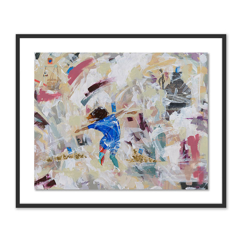 Dancing in the Ruins Framed Print, 33" H x 40" W x 2.5" D, Black