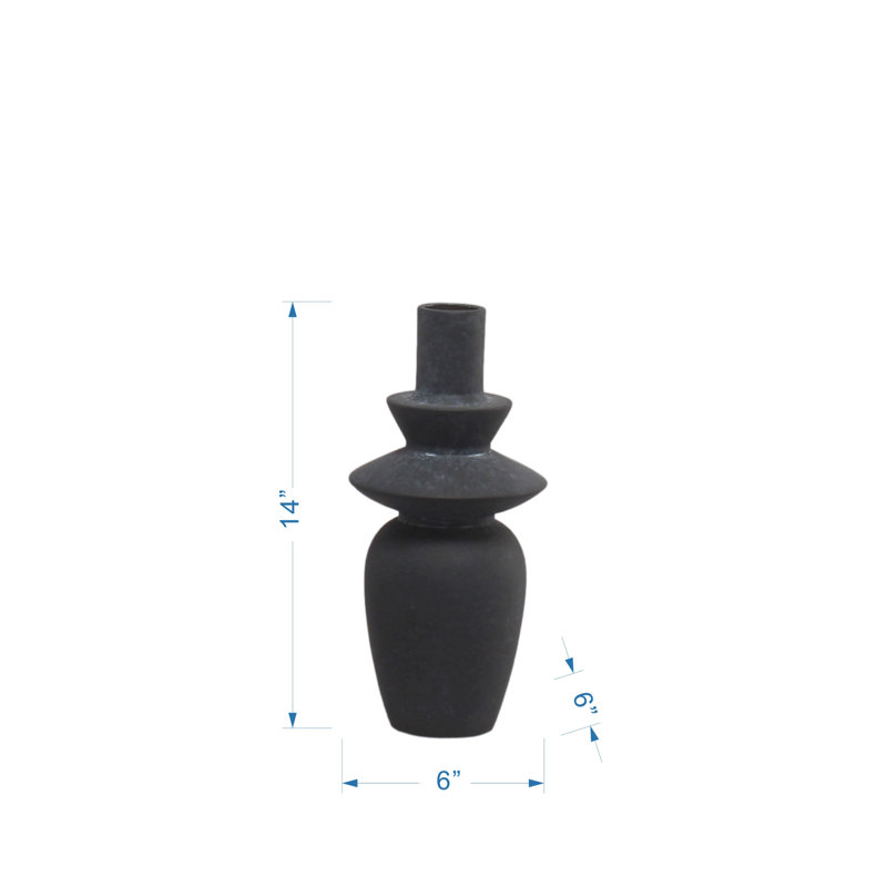 Fitzpatrick Ceramic Table Vase, Black