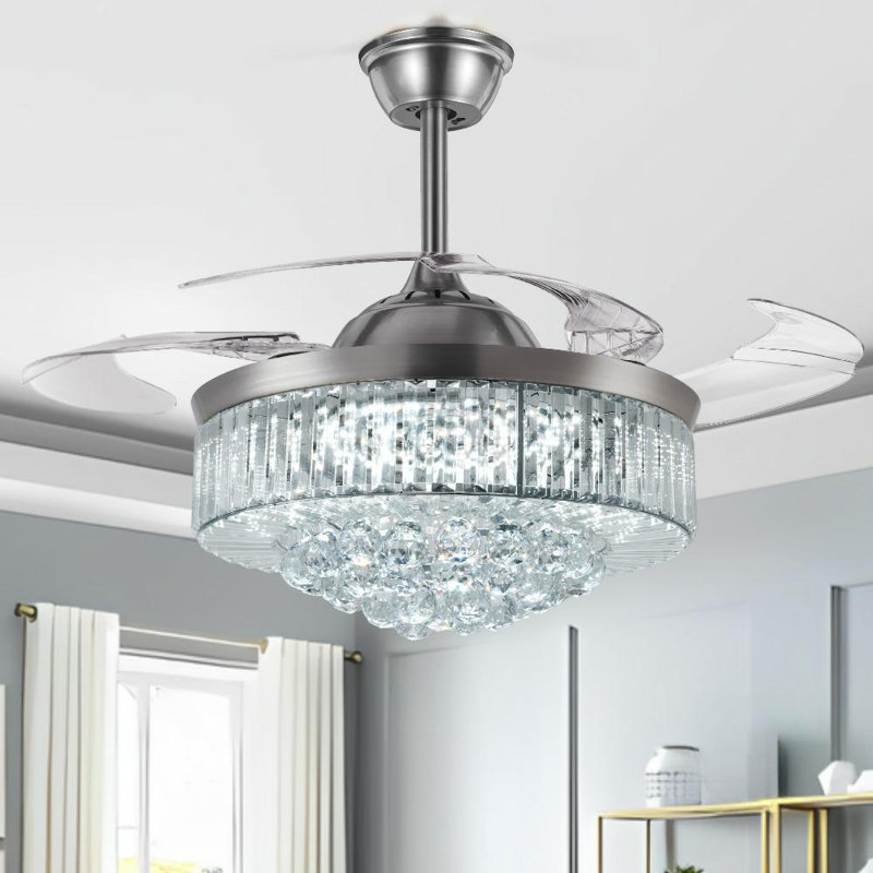 Luminaire suspendu en cristal 42 po