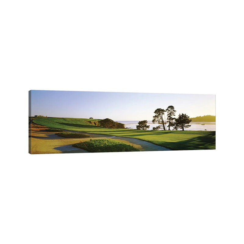 Pebble Beach Golf Course 4, Pebble Beach, Monterey County, California, USA by Panoramic Images - Wrapped Canvas Panoramic Gallery-Wrapped Canvas Giclée