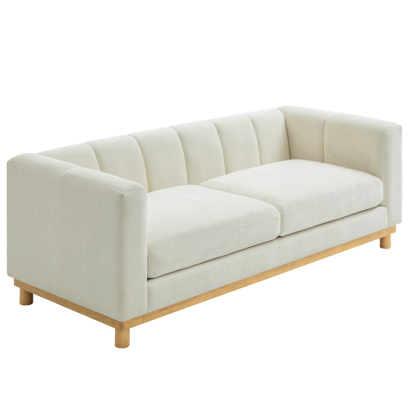 Canapé 78,7 po pour les salons, les appartements et les petits espaces, Beige