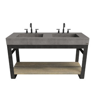 Meuble-lavabo double l 60 po x P 21 po x H 35 po Outland